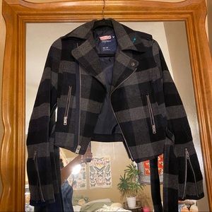 Plaid Moto Jacket